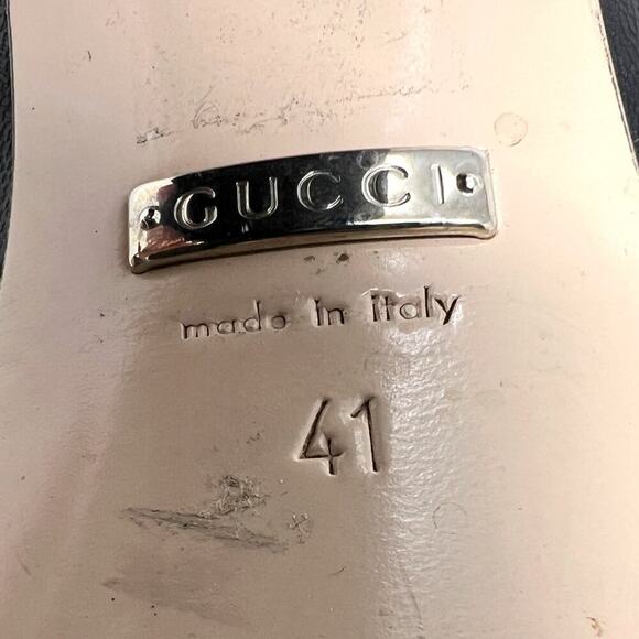 Gucci Tiarah Black Leather Platform Boots EU 41 US 10.5–11 Chunky Heel - Picture 7 of 10